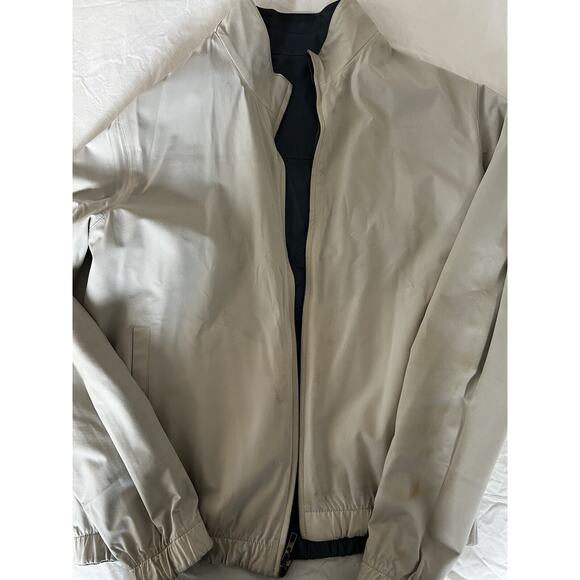 $6,950 MSRP Loro Piana Bomber Windleather Reversible Blue & Ivory Size 52 IT - Picture 12 of 14